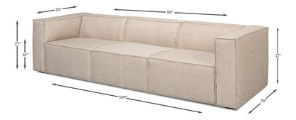 Miles Linen Sofa Low Profile 109"