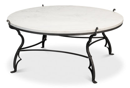 Marylin Square Coffee Table With Marble Top