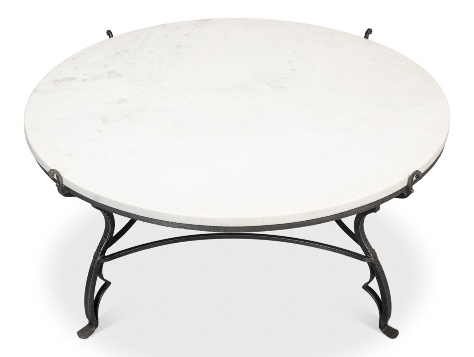 Marylin Square Coffee Table With Marble Top