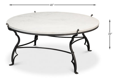 Marylin Square Coffee Table With Marble Top