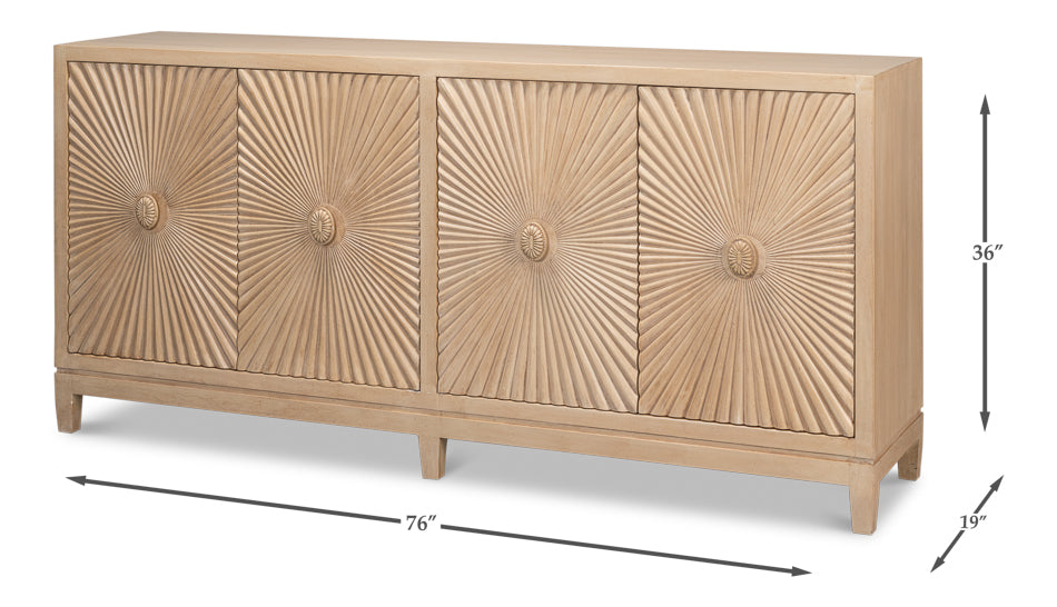 Rayon Four Door Sideboard Cabinet For Living Room