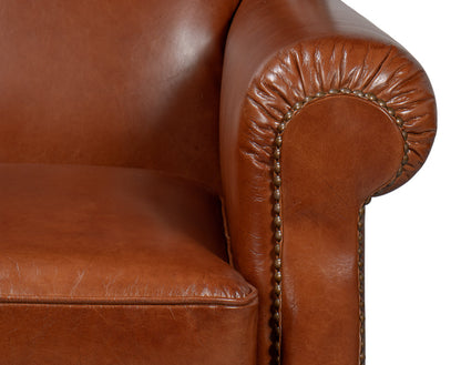 London Dry Leather Club Chair