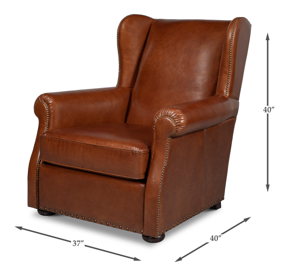 London Dry Leather Club Chair