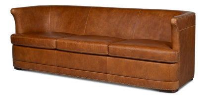 Retro Mcmillan Distilled Leather Sofa