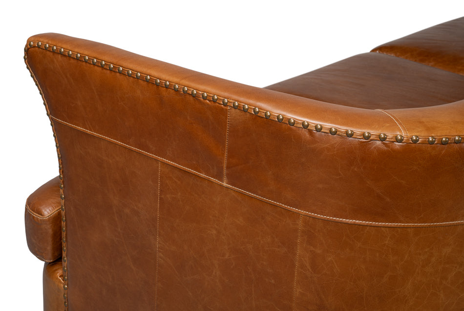 Retro Mcmillan Distilled Leather Sofa