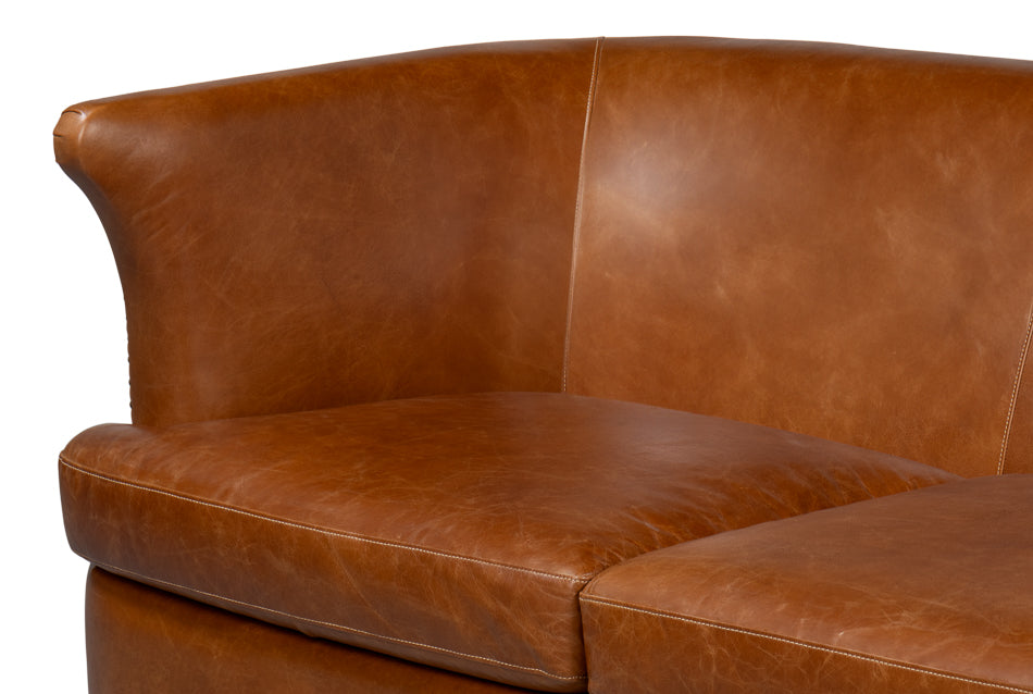 Retro Mcmillan Distilled Leather Sofa