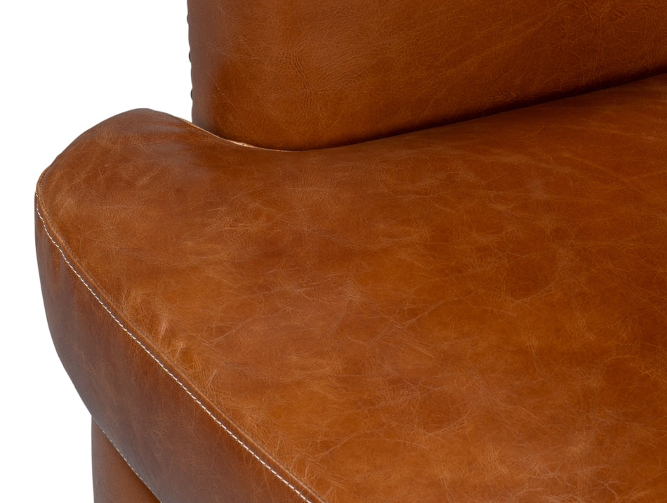 Retro Mcmillan Distilled Leather Sofa