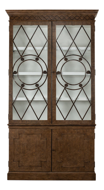 Grafton Curio Display Cabinet Glass Doors Bookcase