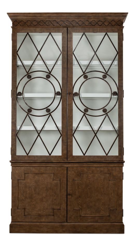 Grafton Curio Display Cabinet Glass Doors Bookcase