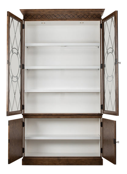 Grafton Curio Display Cabinet Glass Doors Bookcase