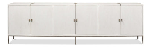 Extra Long Sideboard Buffet Barton Cabinet Working White