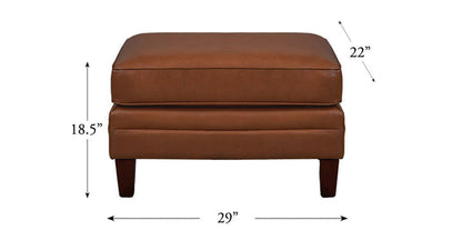 Leather Ottoman American Crafted Elegance Collection