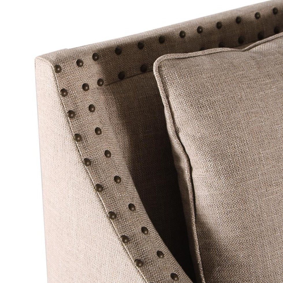 Peninsula Home Swivel Club Chair Kim, Euro Burlap