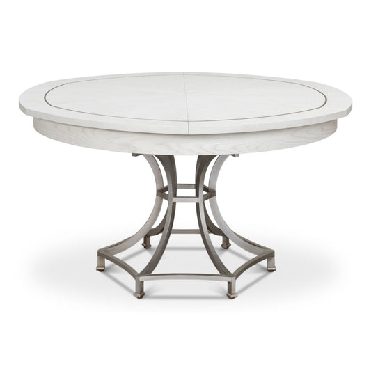 Sunset Jupe Extendable Round Dining Table Working White