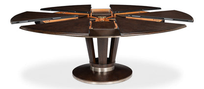 Soho Jupe Extendable Round Dining Table Burnt Brown