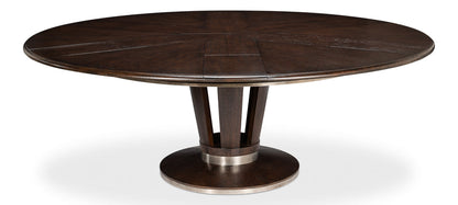 Soho Jupe Extendable Round Dining Table Burnt Brown