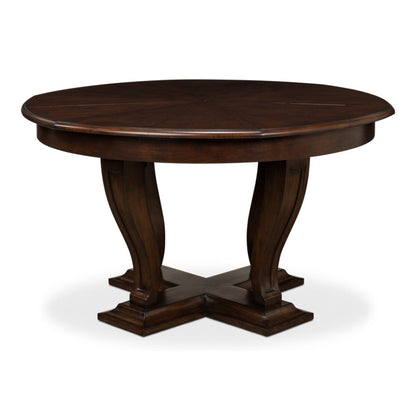 Metropolitan Jupe Extendable Round Dining Table Umbria Finish