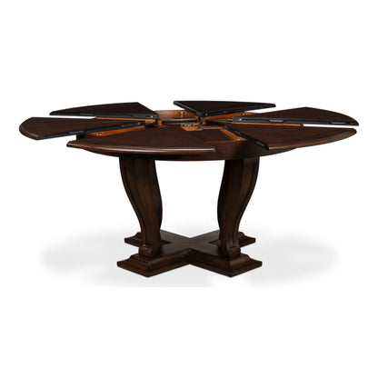 Metropolitan Jupe Extendable Round Dining Table Umbria Finish