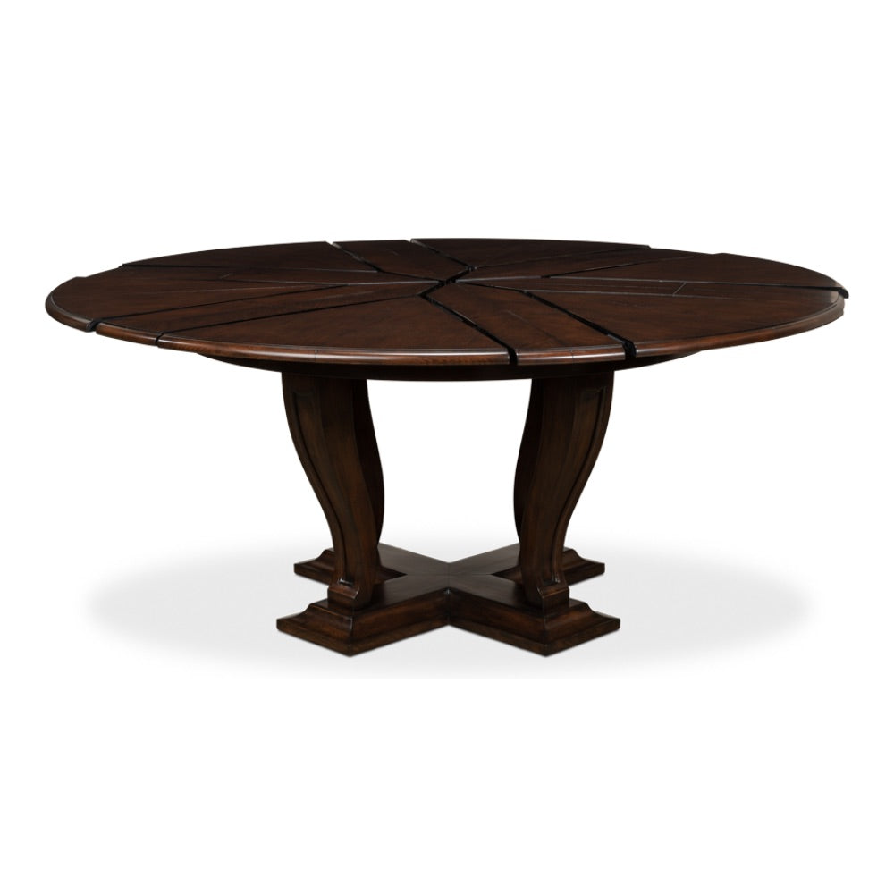 Metropolitan Jupe Extendable Round Dining Table Umbria Finish