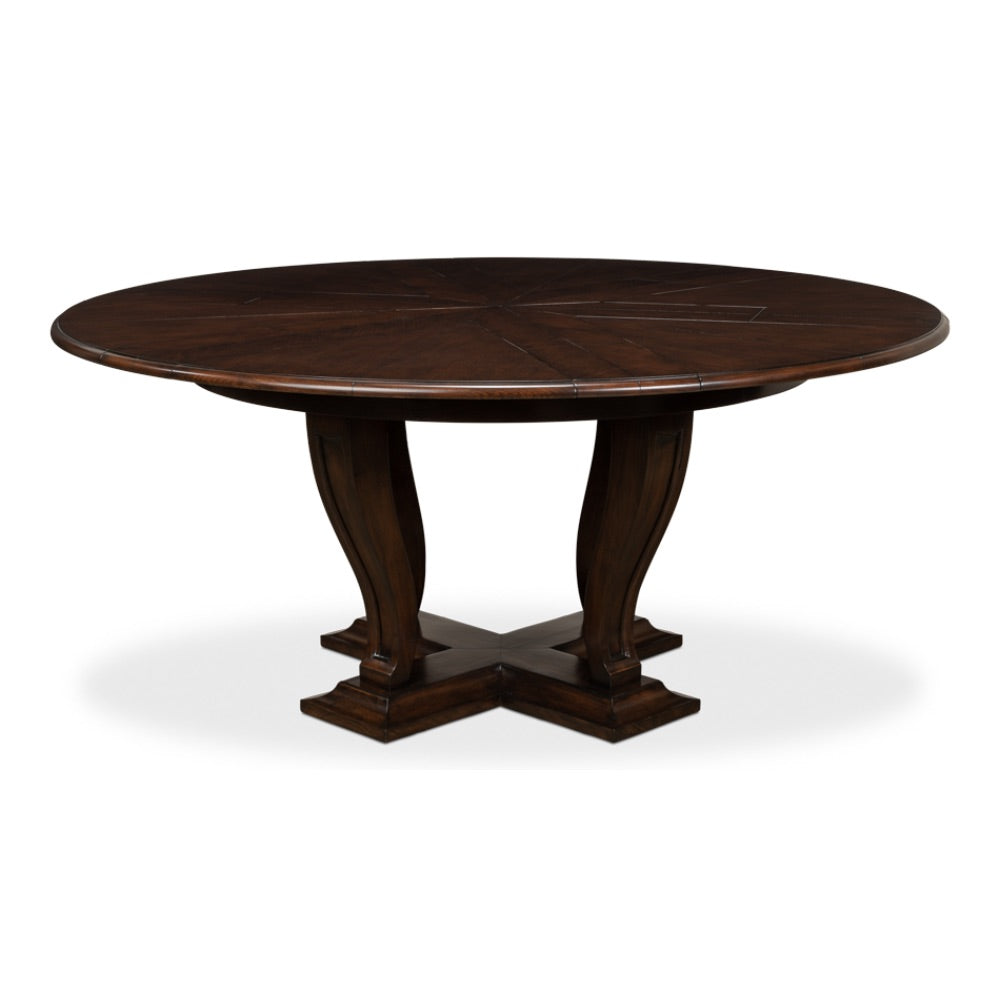 Metropolitan Jupe Extendable Round Dining Table Umbria Finish