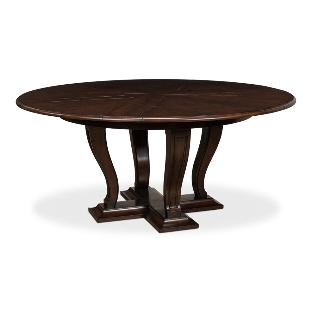 Metropolitan Jupe Extendable Round Dining Table Umbria Finish