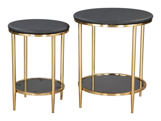 Koper Coffee Table Set (2-Piece) Black