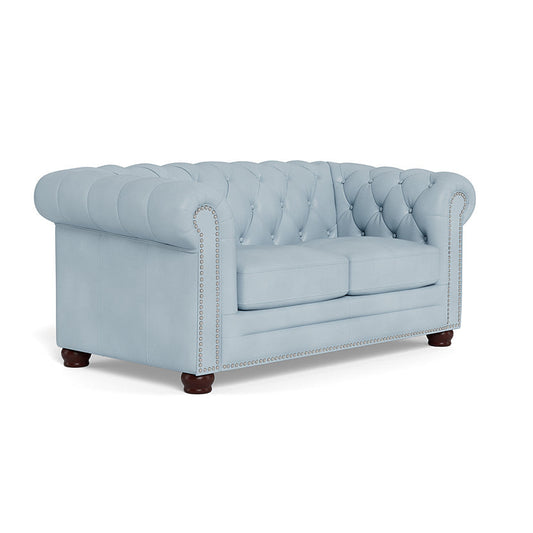 Victoria Leather Chesterfield Loveseat