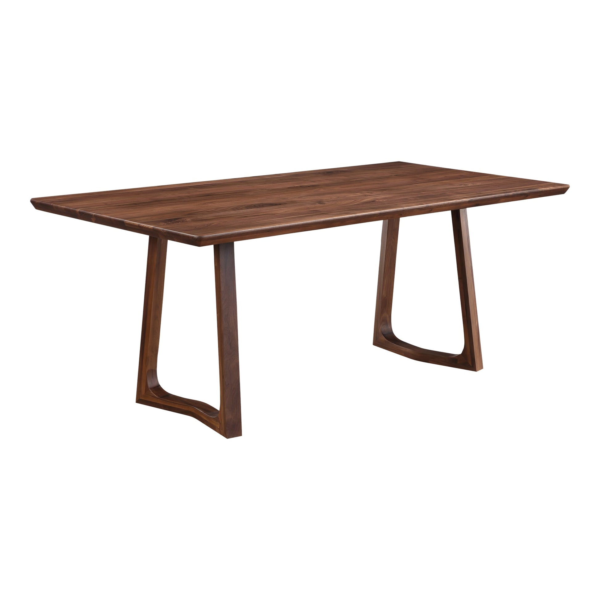  Silas Contemporary Solid Walnut Wood Dining Table Moe' Home