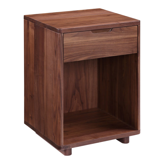  Osamu Contemporary Solid Walnut Wood Nightstand Moe' Home