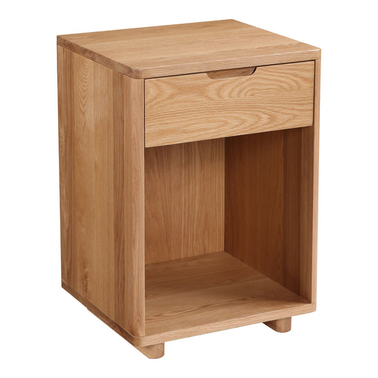  Osamu Contemporary Oak Wood Nightstand Moe' Home