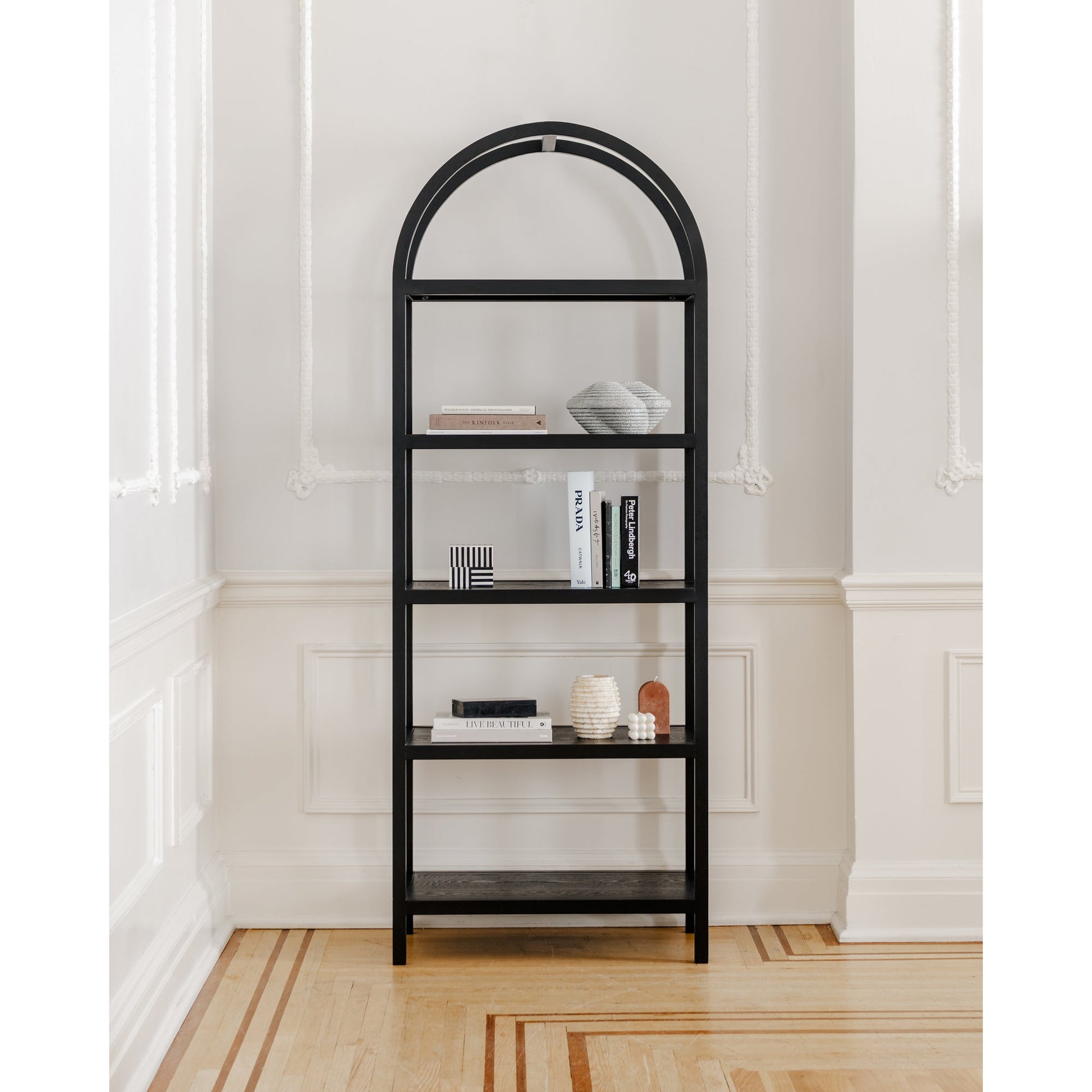  Eero Black Oak Wood BookShelf Moe' Home