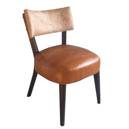 Hair on Hide and Leather Dining Chair Biscayne