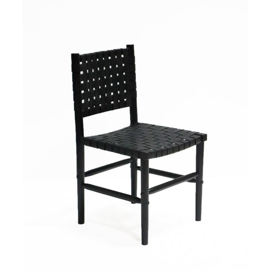 Leather Dining Chair Perry Black