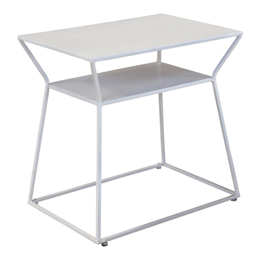  Osaka Iron White End Table Moe' Home