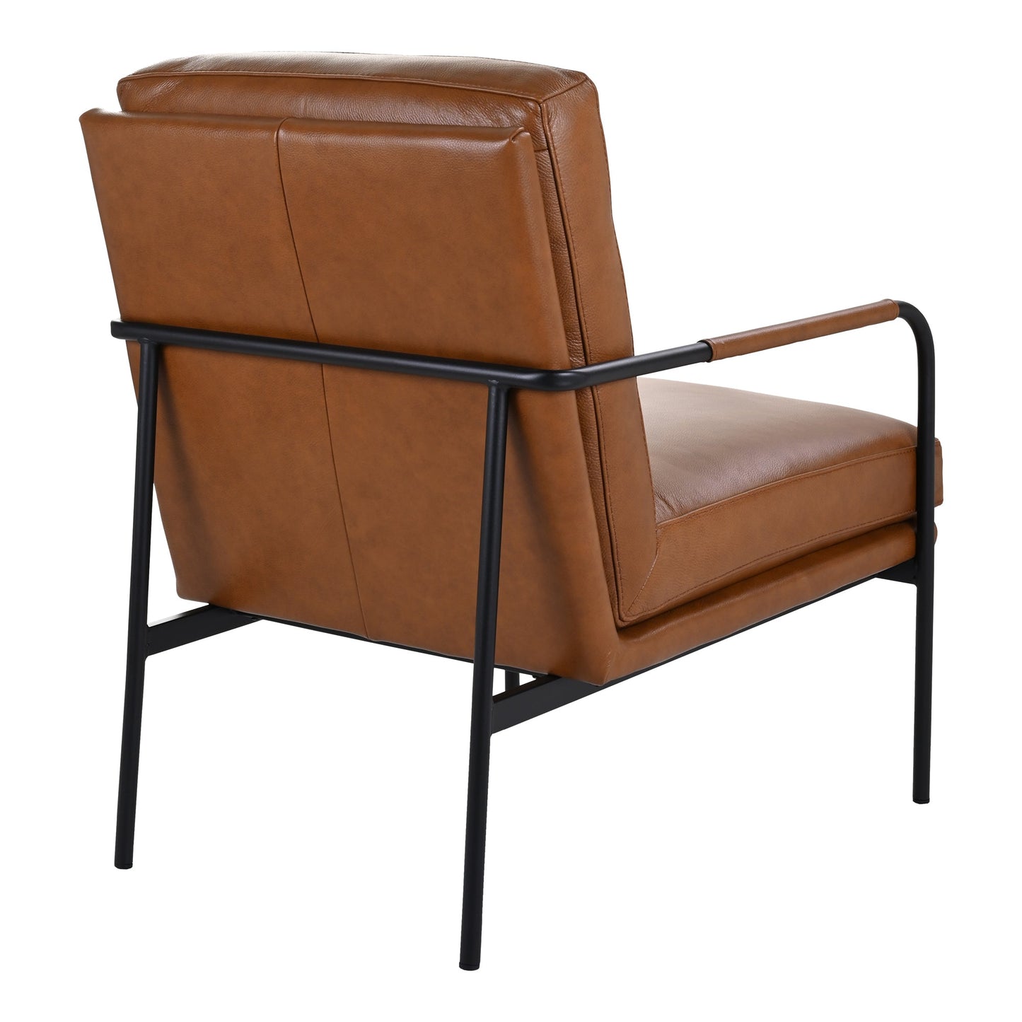  Verlaine Top Grain Brown Leather Living Room Chair Moe' Home