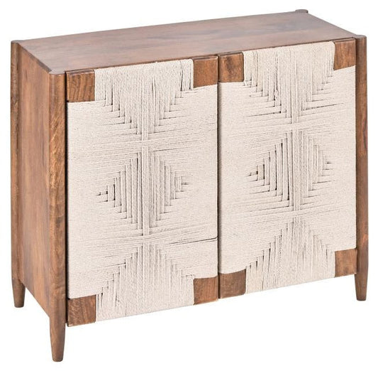 Taffyta 2 Door Natural Wood Cabinet-Accent Cabinets-LOOMLAN-LOOMLAN