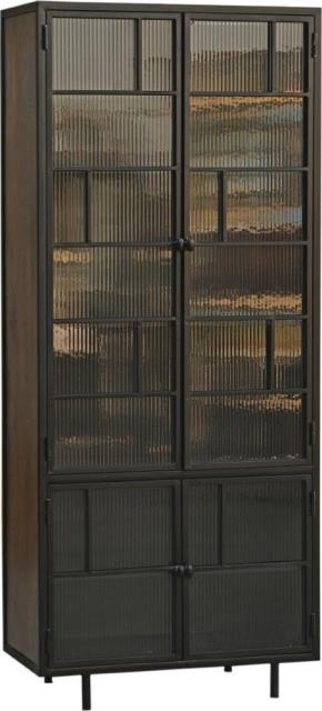 Industrial Bookcase with Glass Doors-Bookcases-LOOMLAN-LOOMLAN