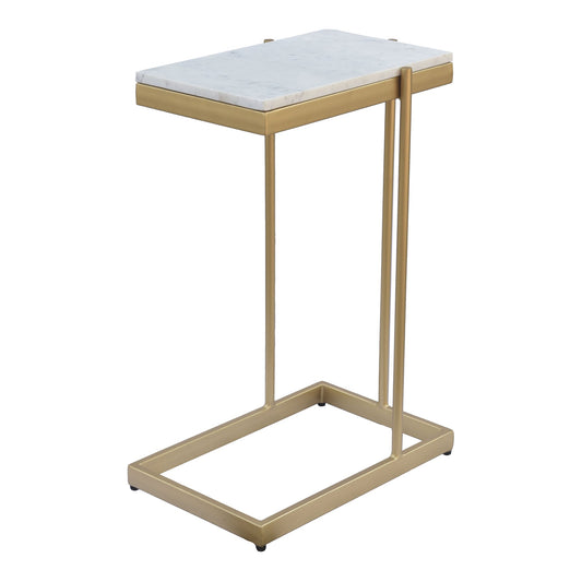 Moe's Home Sulu White Marble Top Accent Small Table