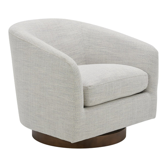  Oscy White Swivel Accent Chair Moe' Home