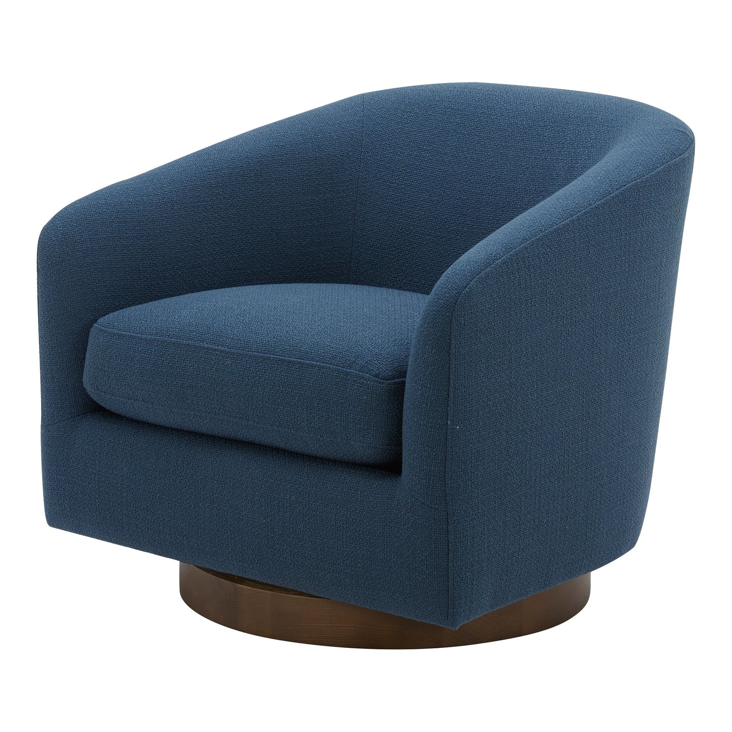  Oscy Dark Blue Swivel Bucket Accent Chair Moe' Home