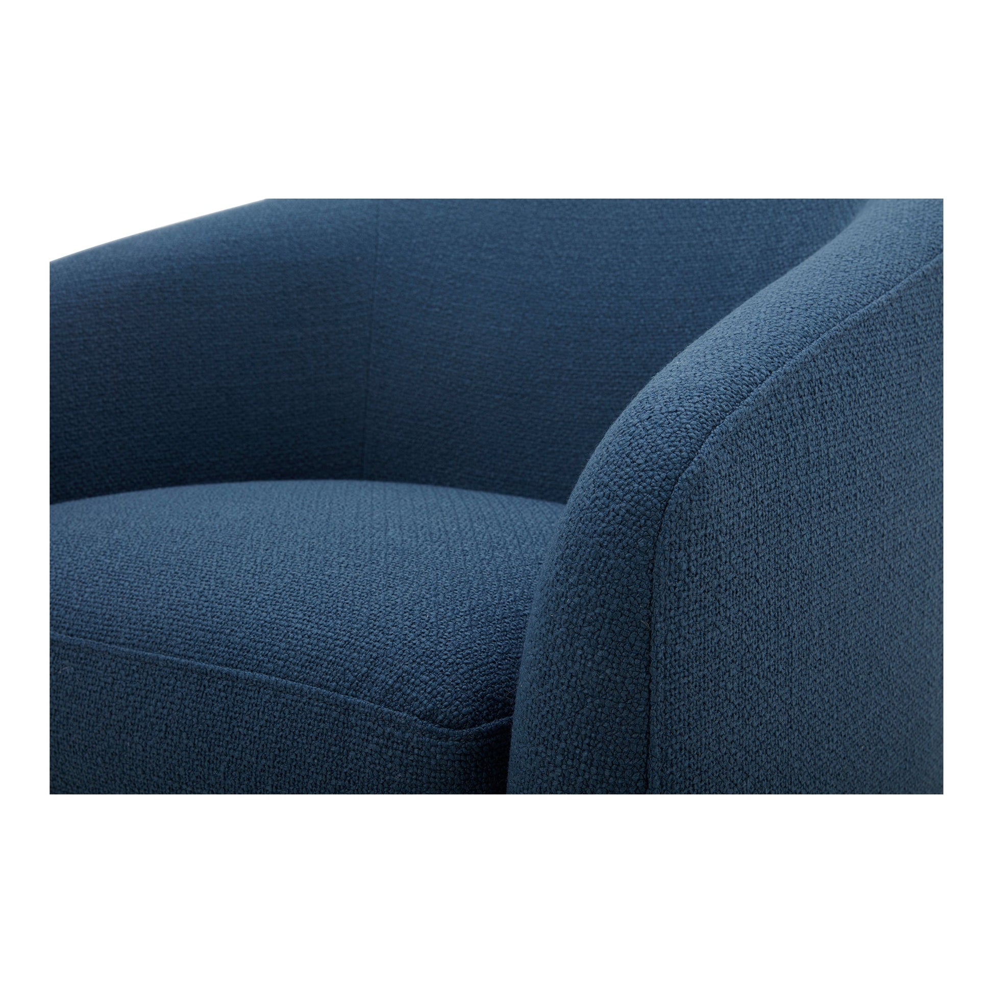  Oscy Dark Blue Swivel Bucket Accent Chair Moe' Home