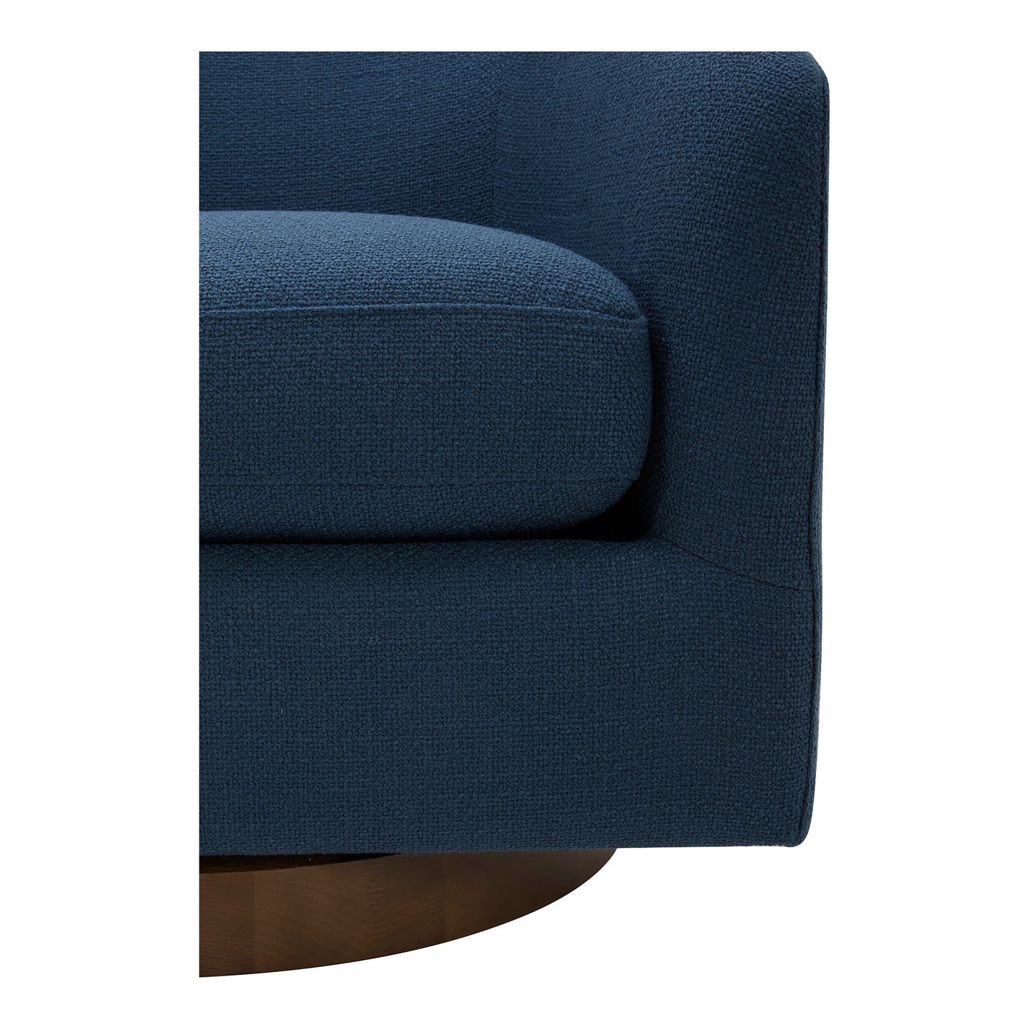  Oscy Dark Blue Swivel Bucket Accent Chair Moe' Home