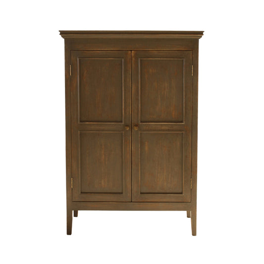 Solid Wood Armoire Sardinia Natural Brown Finish