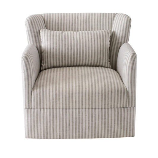 Grace Swivel Striped Club Chair