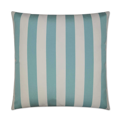 Outdoor Café Stripe Pillow - Aqua