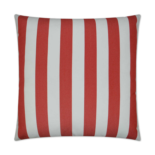 D.V. Kap Outdoor Café Stripe Pillow - Red