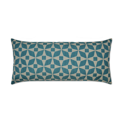 Outdoor Marquee Lumbar Pillow - Turquoise
