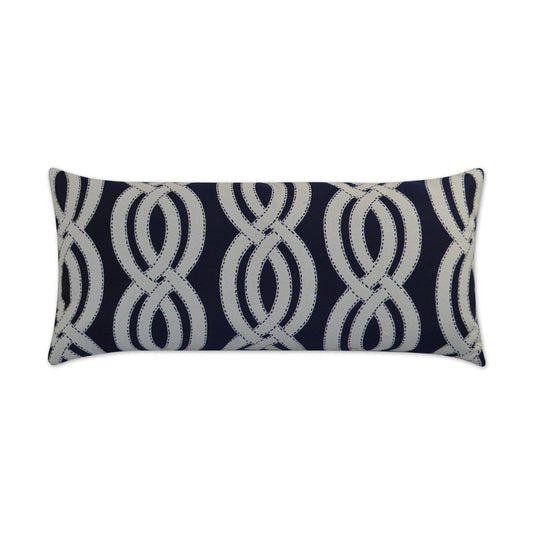 D.V. Kap Outdoor Sea Shore Lumbar Pillow - Navy