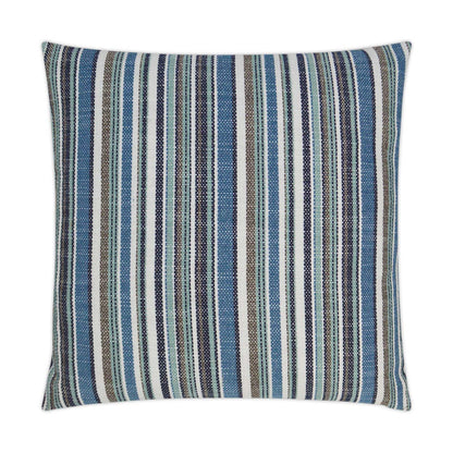 Outdoor Fancy Stripe Pillow - Navy