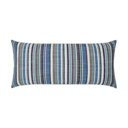 D.V. Kap Outdoor Fancy Stripe Lumbar Pillow - Navy